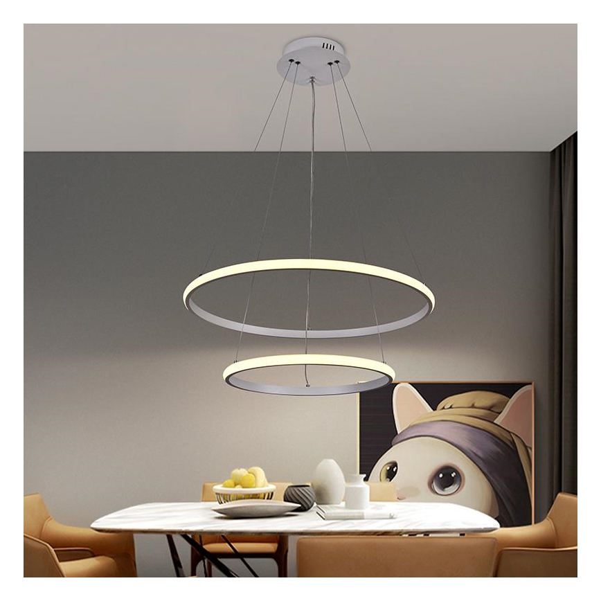 LED Zatemnitveni lestenec na vrvici LED/70W/230V 3000-6500K + Daljinski upravljalnik
