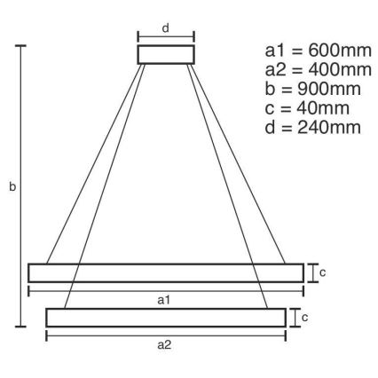 LED Zatemnitveni lestenec na vrvici LED/70W/230V 3000-6500K + Daljinski upravljalnik