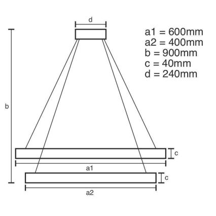 LED Zatemnitveni lestenec na vrvici LED/70W/230V 3000-6500K + Daljinski upravljalnik