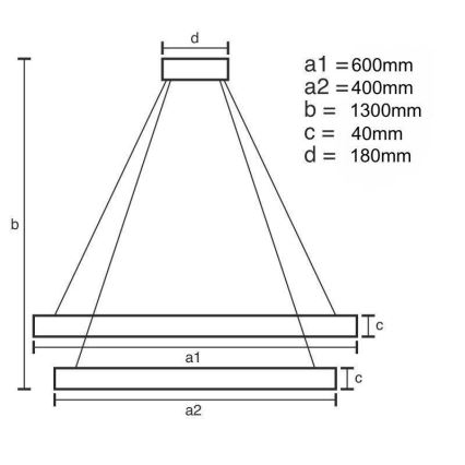 LED Zatemnitveni lestenec na vrvici LED/70W/230V 3000-6500K + Daljinski upravljalnik