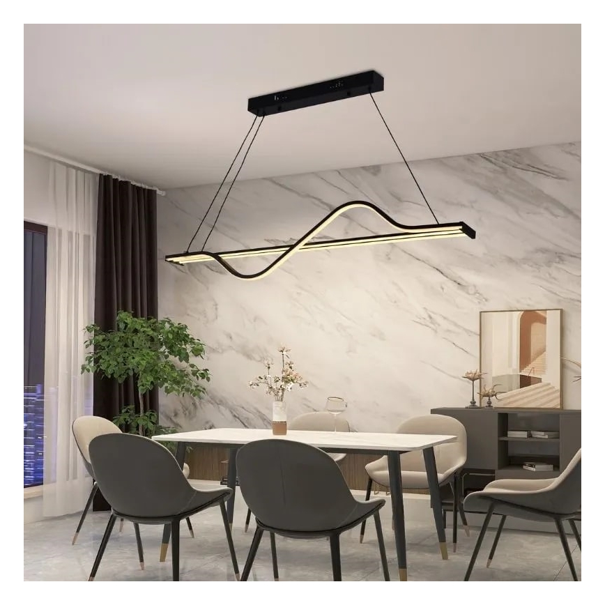 LED Zatemnitveni lestenec na vrvici LED/70W/230V 3000-6500K + Daljinski upravljalnik