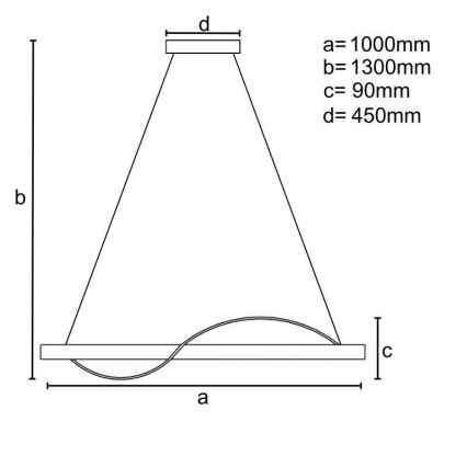 LED Zatemnitveni lestenec na vrvici LED/70W/230V 3000-6500K + Daljinski upravljalnik