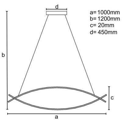 LED Zatemnitveni lestenec na vrvici LED/70W/230V 3000-6500K + Daljinski upravljalnik