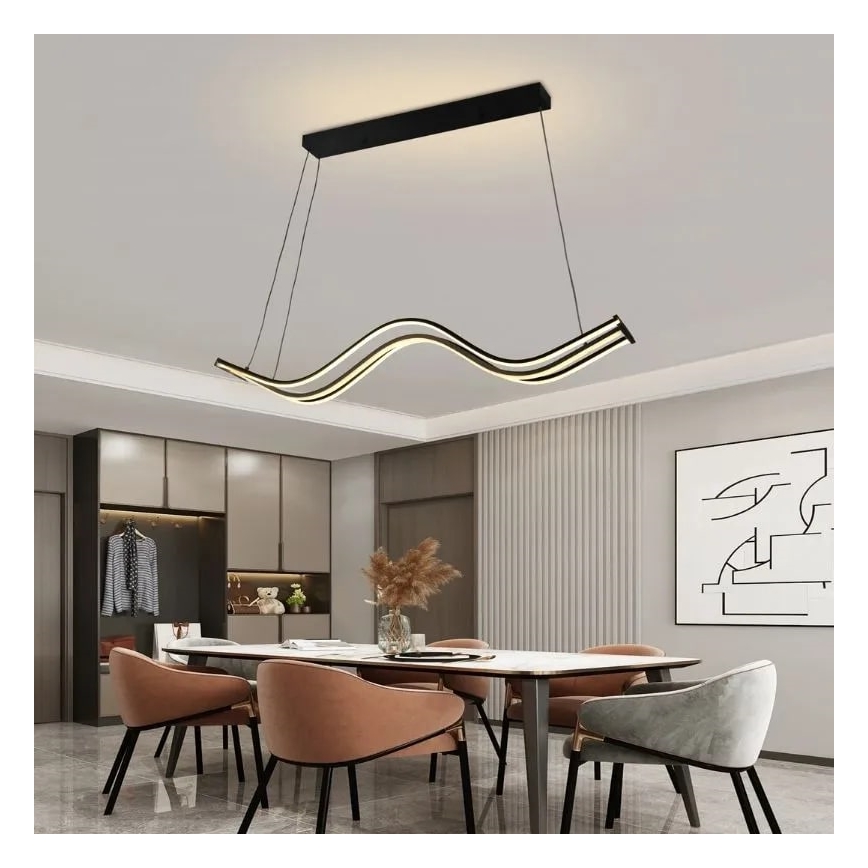 LED Zatemnitveni lestenec na vrvici LED/70W/230V 3000-6500K + Daljinski upravljalnik