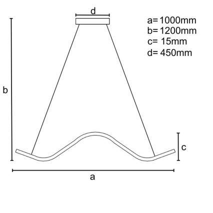 LED Zatemnitveni lestenec na vrvici LED/70W/230V 3000-6500K + Daljinski upravljalnik