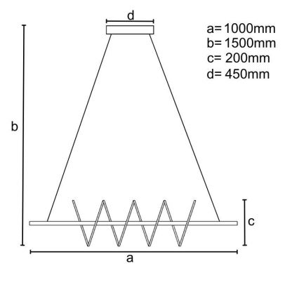 LED Zatemnitveni lestenec na vrvici LED/70W/230V 3000-6500K + Daljinski upravljalnik