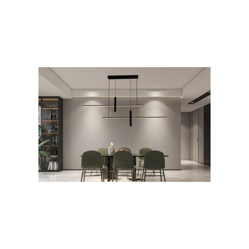 LED Zatemnitveni lestenec na vrvici LED/70W/230V 3000-6500K + Daljinski upravljalnik