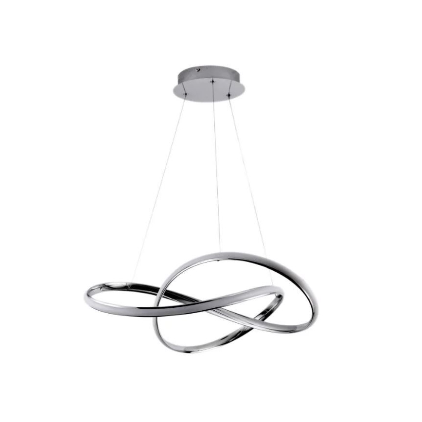 LED Zatemnitveni lestenec na vrvici LED/70W/230V 3000-6500K sijajni krom + Daljinski upravljalnik