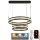LED Zatemnitveni lestenec na vrvici LED/70W/230V 3000-6500K pr. 60 cm črna + Daljinski upravljalnik