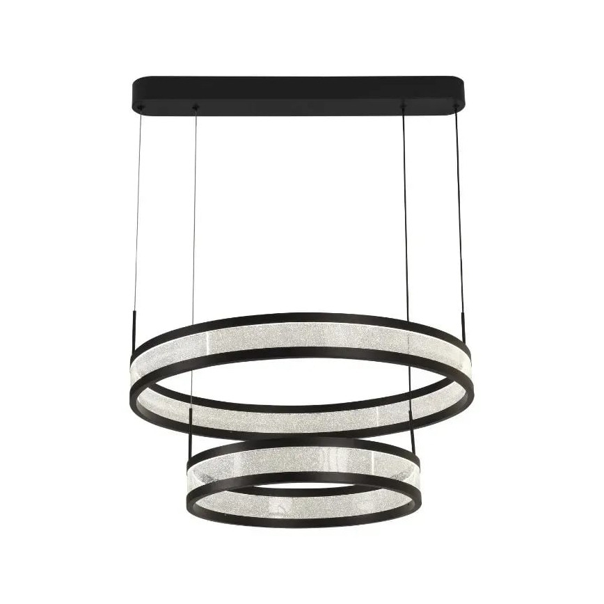 LED Zatemnitveni lestenec na vrvici LED/70W/230V 3000-6500K pr. 60 cm črna + Daljinski upravljalnik