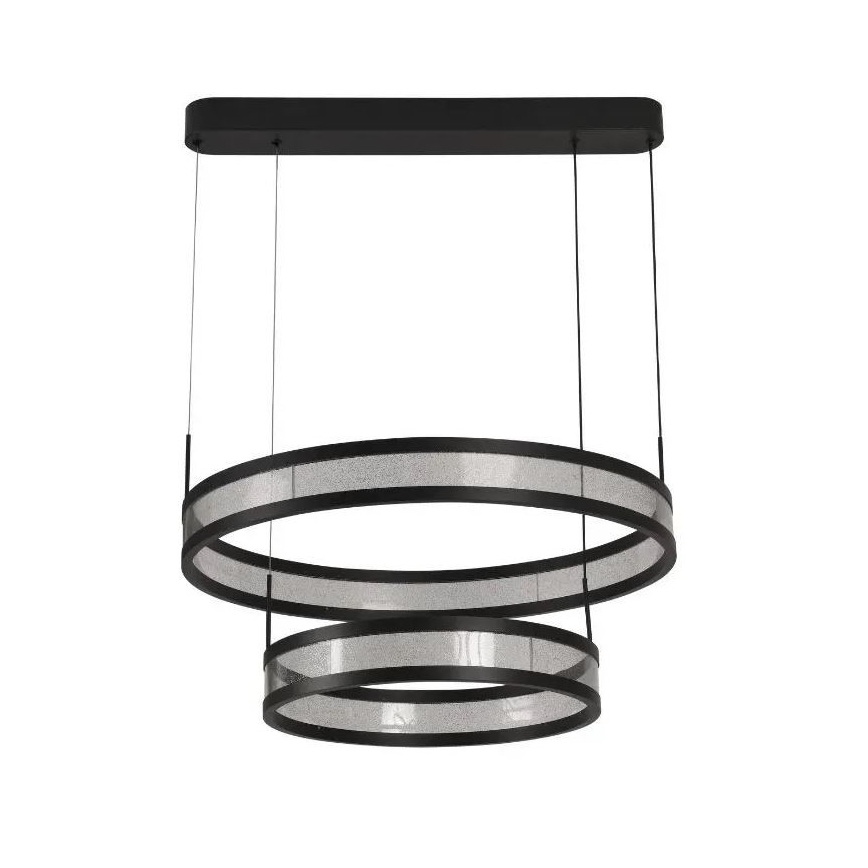 LED Zatemnitveni lestenec na vrvici LED/70W/230V 3000-6500K pr. 60 cm črna + Daljinski upravljalnik