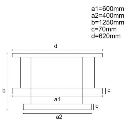 LED Zatemnitveni lestenec na vrvici LED/70W/230V 3000-6500K pr. 60 cm črna + Daljinski upravljalnik