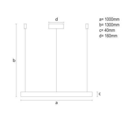 LED Zatemnitveni lestenec na vrvici LED/72W/230V 3000-6500K + Daljinski upravljalnik