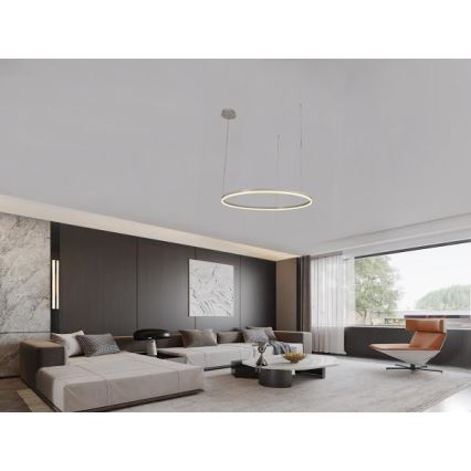 LED Zatemnitveni lestenec na vrvici LED/72W/230V 3000-6500K pr. 100 cm + Daljinski upravljalnik