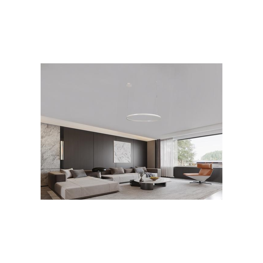 LED Zatemnitveni lestenec na vrvici LED/72W/230V 3000-6500K pr. 100 cm + Daljinski upravljalnik