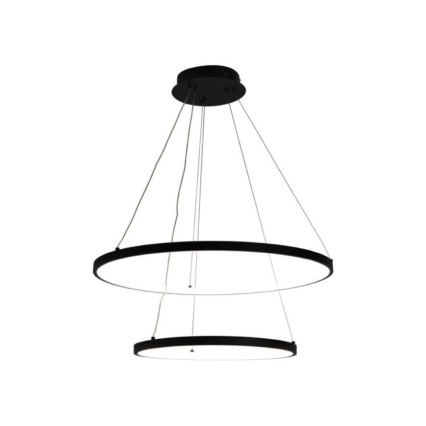 LED Zatemnitveni lestenec na vrvici LED/75W/230V 3000-6500K pr. 60 cm + Daljinski upravljalnik