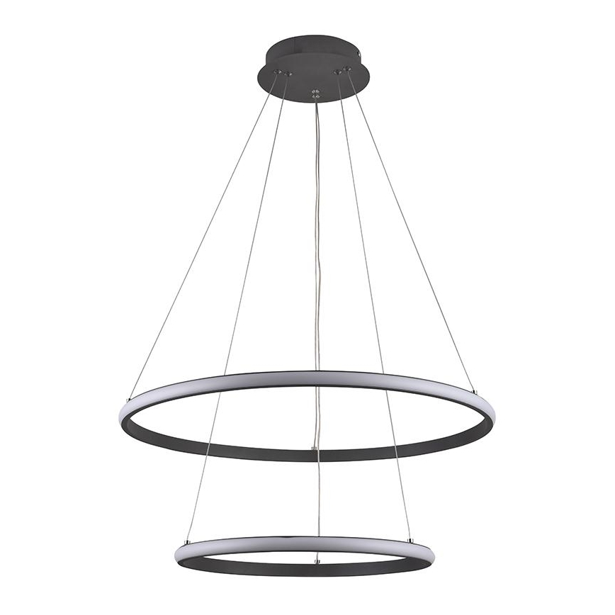 LED Zatemnitveni lestenec na vrvici LED/75W/230V 3000-6500K pr. 60 cm + Daljinski upravljalnik