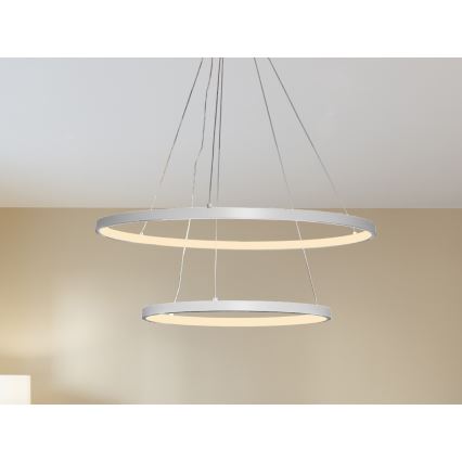 LED Zatemnitveni lestenec na vrvici LED/75W/230V 3000-6500K pr. 60 cm + Daljinski upravljalnik