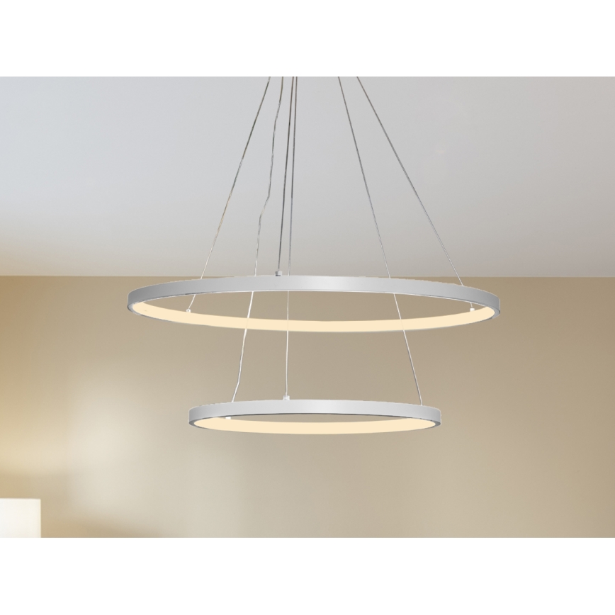 LED Zatemnitveni lestenec na vrvici LED/75W/230V 3000-6500K pr. 60 cm + Daljinski upravljalnik