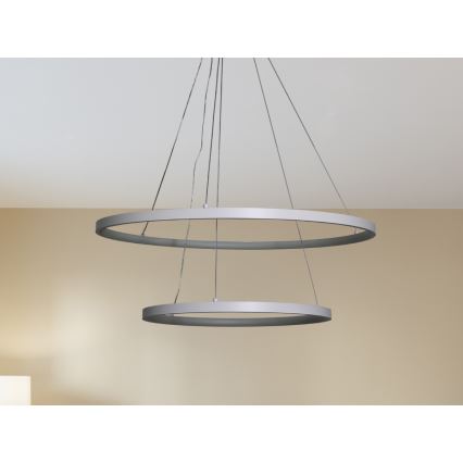 LED Zatemnitveni lestenec na vrvici LED/75W/230V 3000-6500K pr. 60 cm + Daljinski upravljalnik