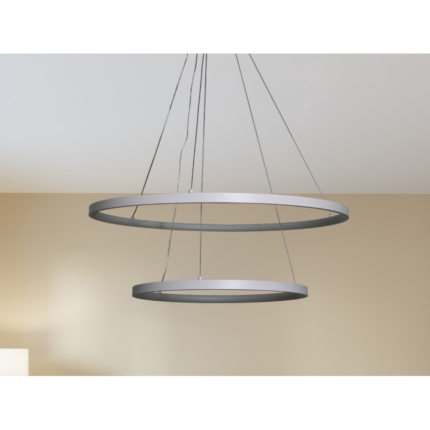 LED Zatemnitveni lestenec na vrvici LED/75W/230V 3000-6500K pr. 60 cm + Daljinski upravljalnik