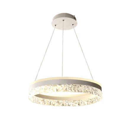 LED Zatemnitveni lestenec na vrvici LED/80W/230V 3000-6500K bela + Daljinski upravljalnik