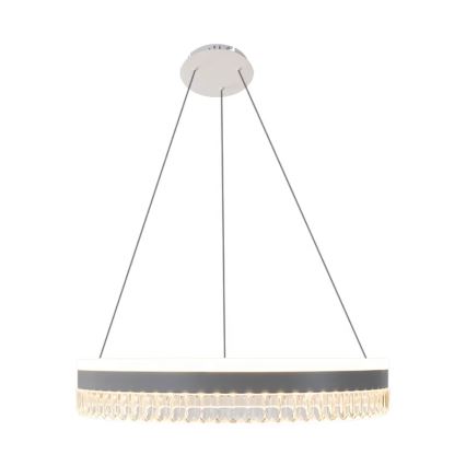 LED Zatemnitveni kristalni lestenec na vrvici LED/80W/230V 3000-6500K bela + Daljinski upravljalnik