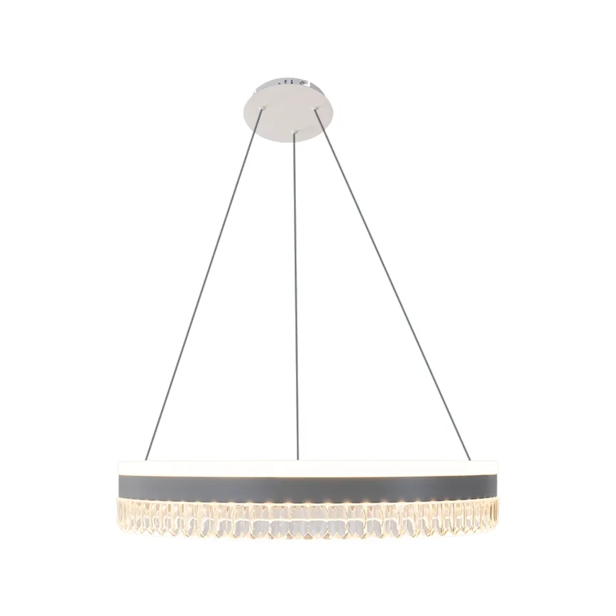 LED Zatemnitveni kristalni lestenec na vrvici LED/80W/230V 3000-6500K bela + Daljinski upravljalnik