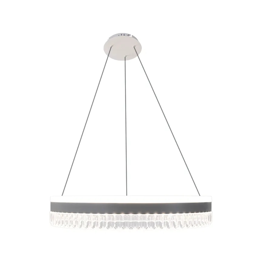LED Zatemnitveni kristalni lestenec na vrvici LED/80W/230V 3000-6500K bela + Daljinski upravljalnik