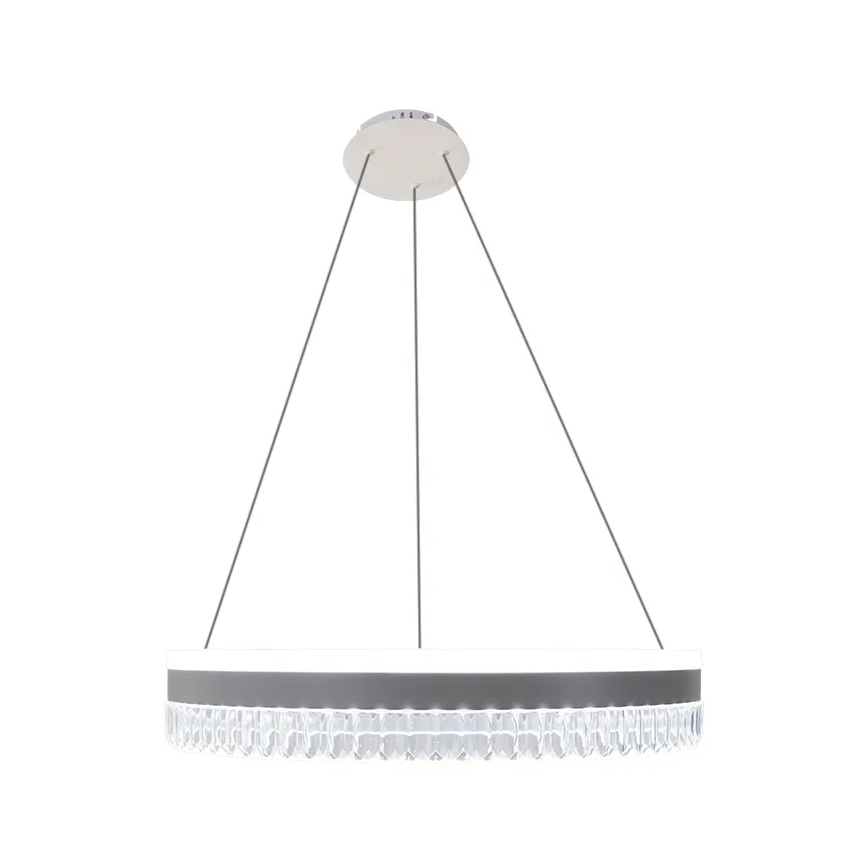 LED Zatemnitveni kristalni lestenec na vrvici LED/80W/230V 3000-6500K bela + Daljinski upravljalnik