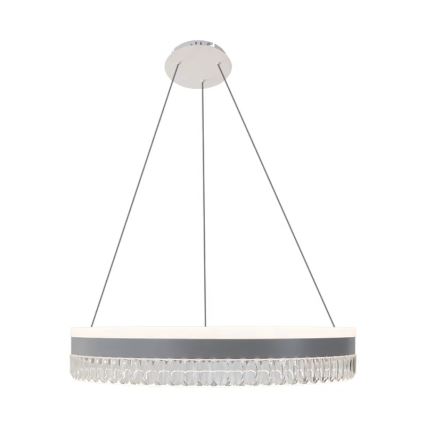LED Zatemnitveni kristalni lestenec na vrvici LED/80W/230V 3000-6500K bela + Daljinski upravljalnik