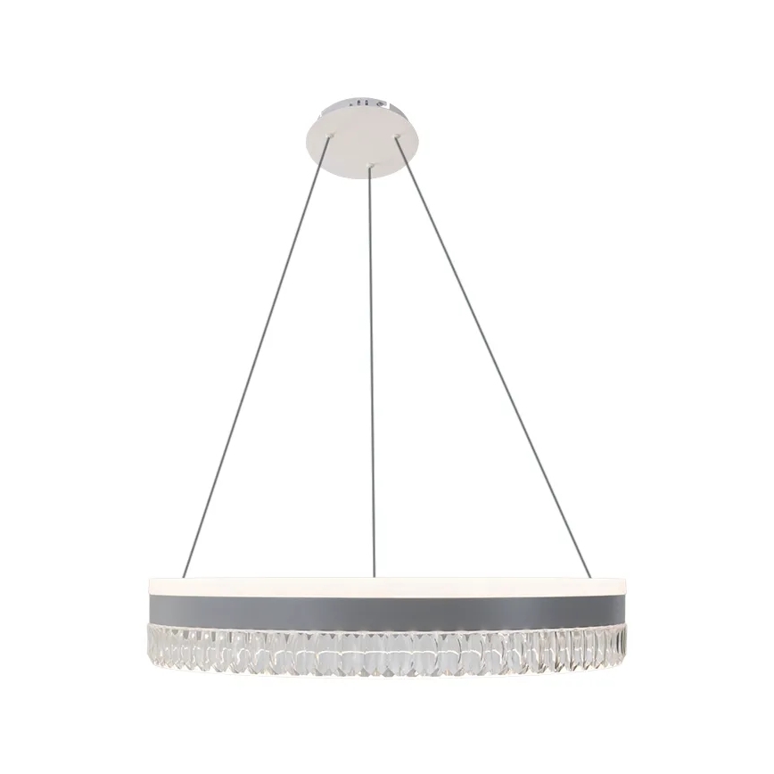 LED Zatemnitveni kristalni lestenec na vrvici LED/80W/230V 3000-6500K bela + Daljinski upravljalnik
