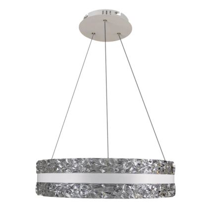 LED Zatemnitveni kristalni lestenec na vrvici LED/80W/230V 3000-6500K bela + Daljinski upravljalnik