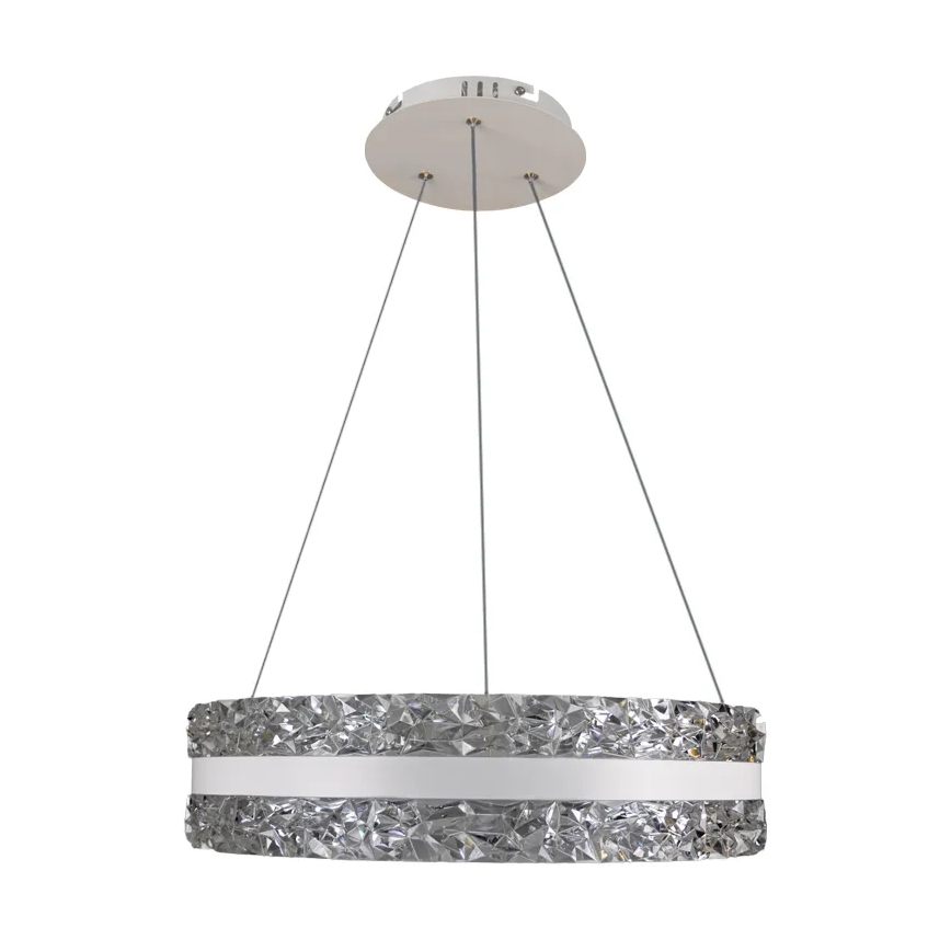 LED Zatemnitveni kristalni lestenec na vrvici LED/80W/230V 3000-6500K bela + Daljinski upravljalnik