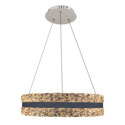 LED Zatemnitveni kristalni lestenec na vrvici LED/80W/230V 3000-6500K bela + Daljinski upravljalnik