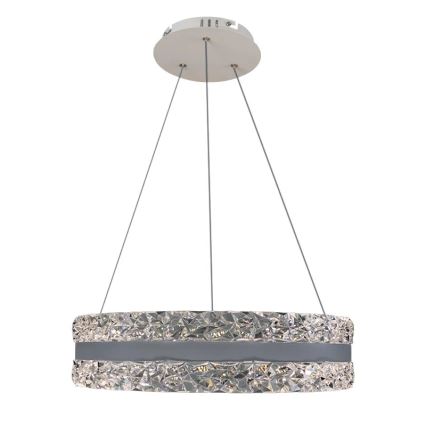 LED Zatemnitveni kristalni lestenec na vrvici LED/80W/230V 3000-6500K bela + Daljinski upravljalnik