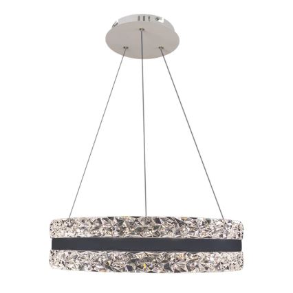 LED Zatemnitveni kristalni lestenec na vrvici LED/80W/230V 3000-6500K bela + Daljinski upravljalnik