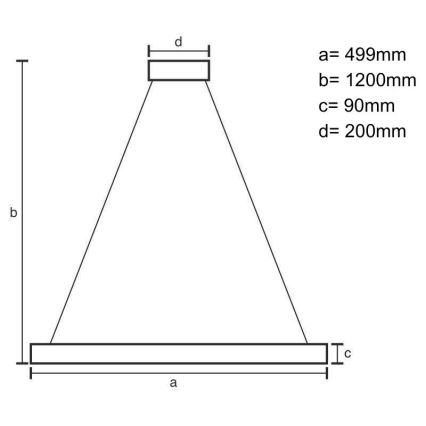 LED Zatemnitveni lestenec na vrvici LED/80W/230V 3000-6500K črna + Daljinski upravljalnik