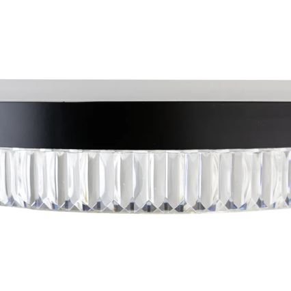 LED Zatemnitveni kristalni lestenec na vrvici LED/80W/230V 3000-6500K črna + Daljinski upravljalnik