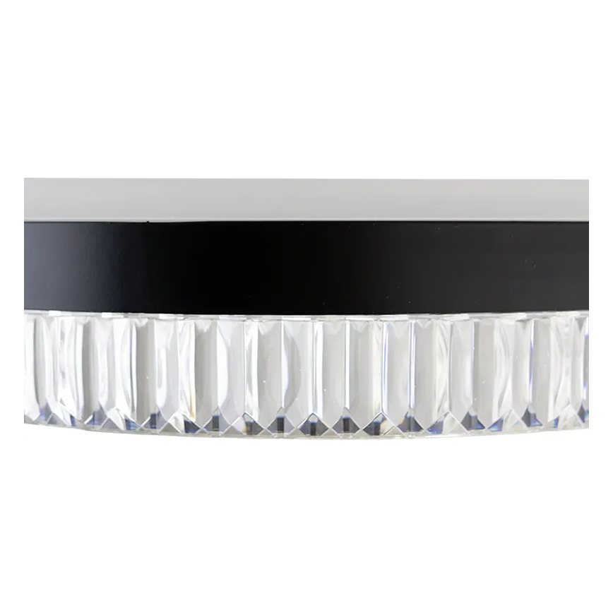 LED Zatemnitveni kristalni lestenec na vrvici LED/80W/230V 3000-6500K črna + Daljinski upravljalnik