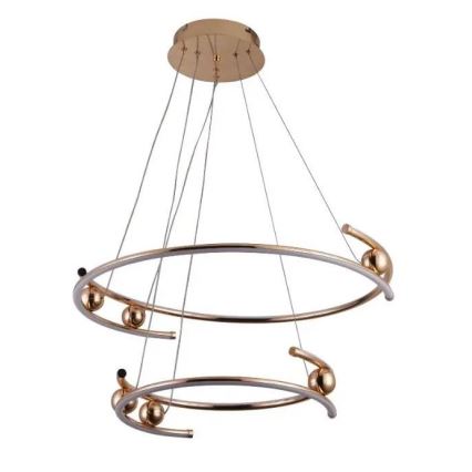 LED Zatemnitveni lestenec na vrvici LED/80W/230V 3000-6500K pr. 60 cm + Daljinski upravljalnik