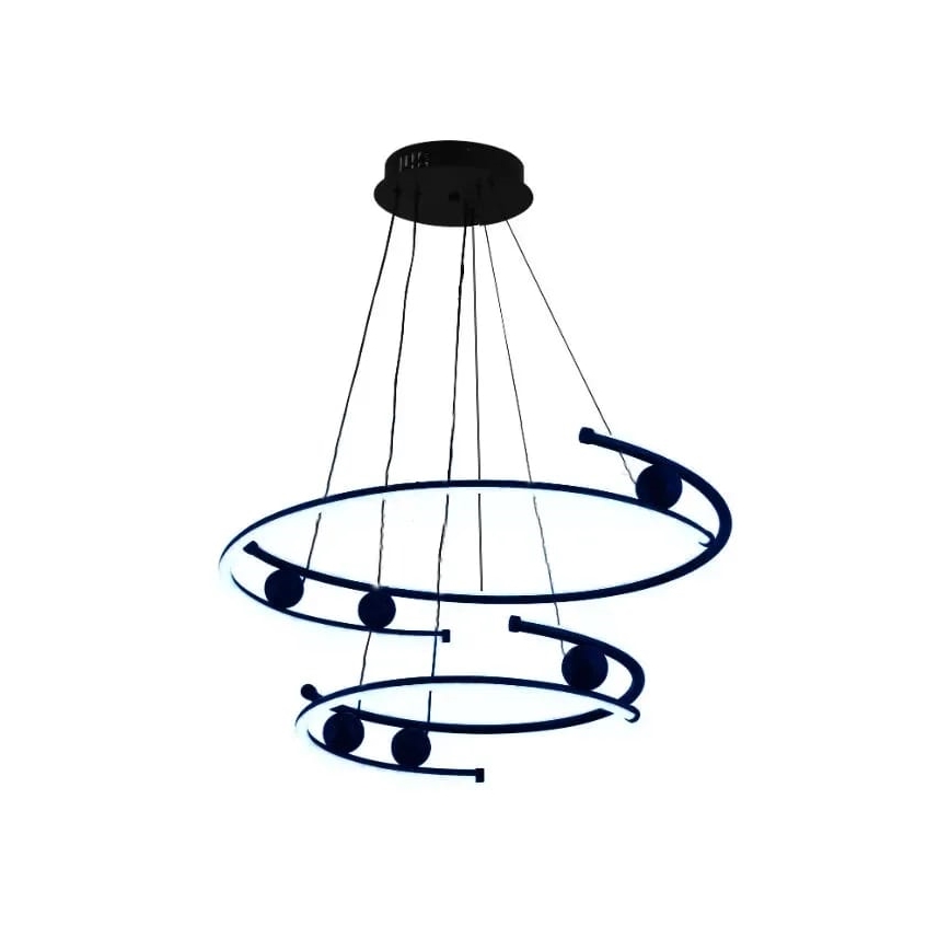 LED Zatemnitveni lestenec na vrvici LED/80W/230V 3000-6500K + Daljinski upravljalnik