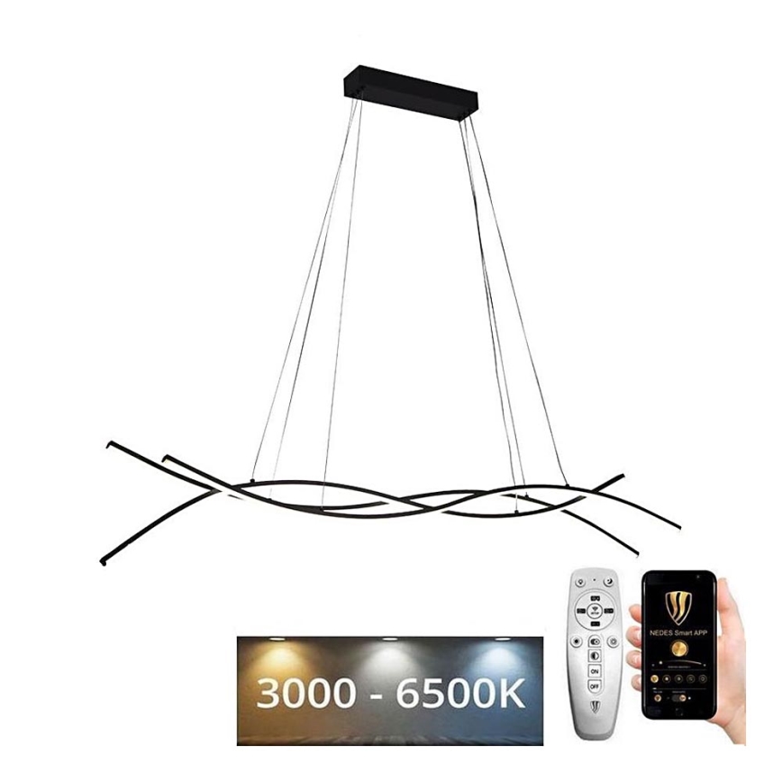 LED Zatemnitveni lestenec na vrvici LED/80W/230V 3000-6500K + Daljinski upravljalnik