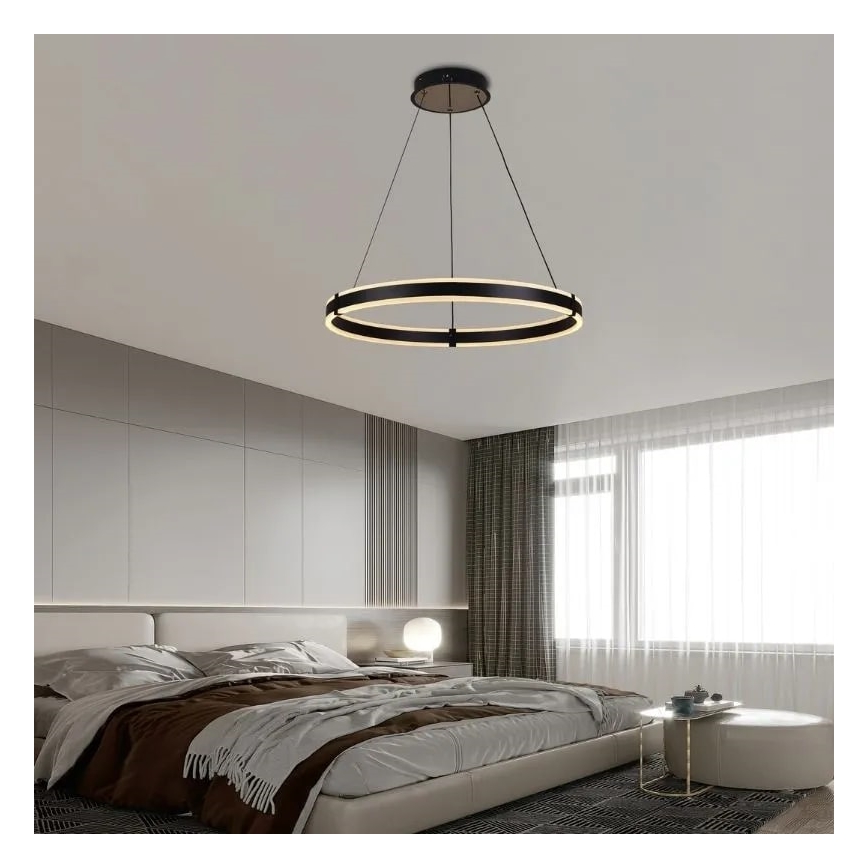 LED Zatemnitveni lestenec na vrvici LED/85W/230V 3000-6500K + Daljinski upravljalnik