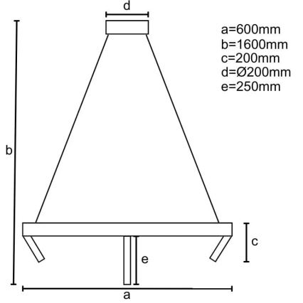 LED Zatemnitveni lestenec na vrvici LED/85W/230V 3000-6500K + Daljinski upravljalnik