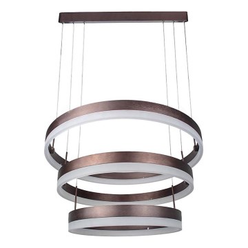 LED Zatemnitveni lestenec na vrvici LED/86W/230V 3000K rjava