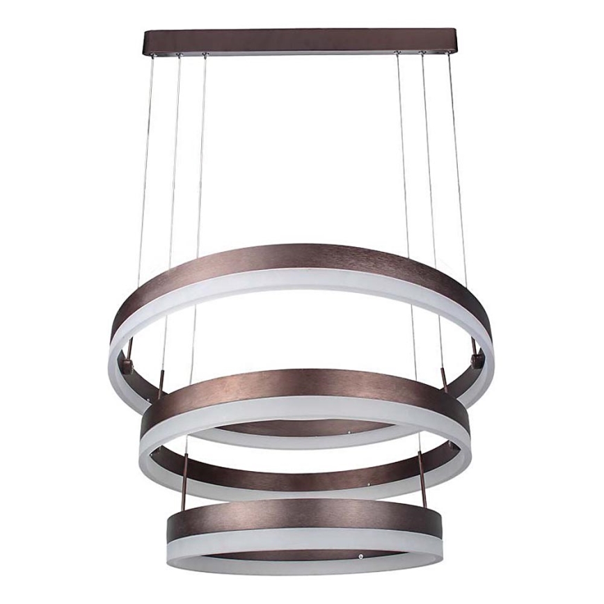 LED Zatemnitveni lestenec na vrvici LED/86W/230V 3000K rjava