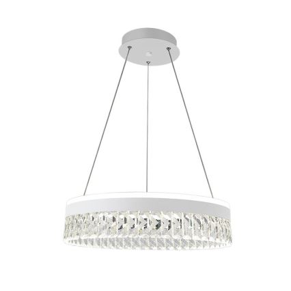LED Zatemnitveni kristalni lestenec na vrvici LED/90W/230V 3000-6500K bela + Daljinski upravljalnik