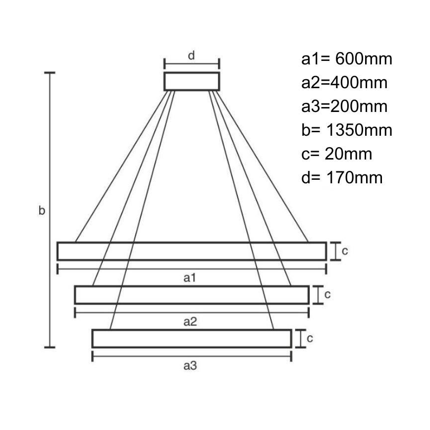 LED Zatemnitveni lestenec na vrvici LED/90W/230V 3000-6500K + Daljinski upravljalnik