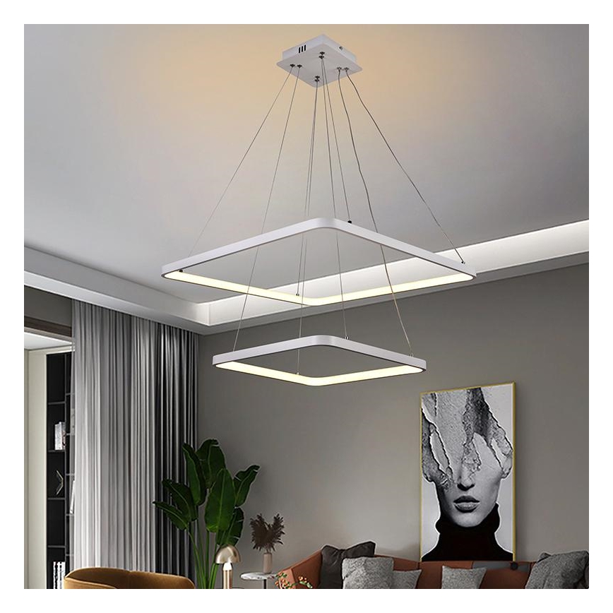 LED Zatemnitveni lestenec na vrvici LED/90W/230V 3000-6500K + Daljinski upravljalnik